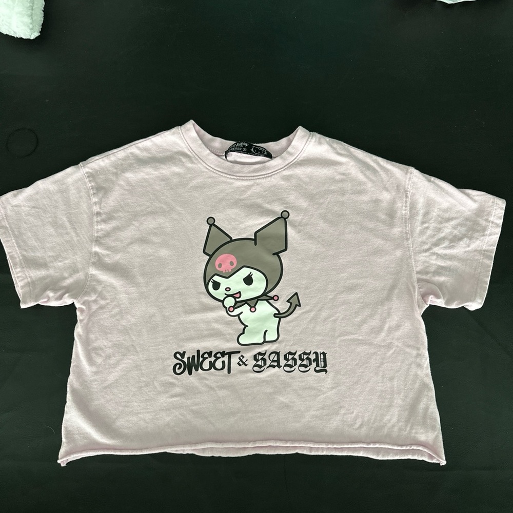 Hello Kitty Kuromi Sweet & Sassy Half Crop Top Xsmall